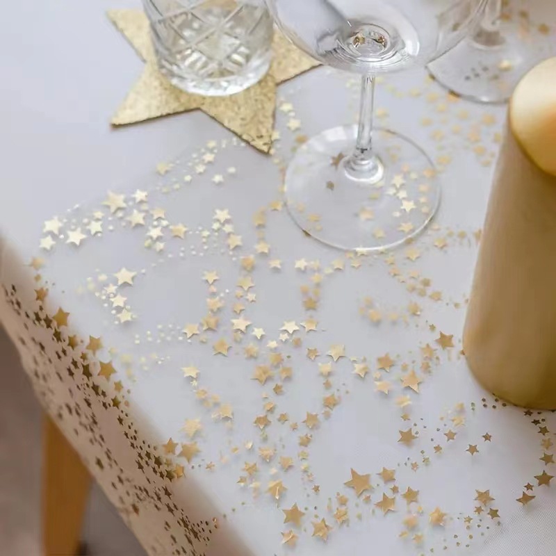 Table Runner Sequin - Taplak Meja Pesta Serat Poliester Berkilau