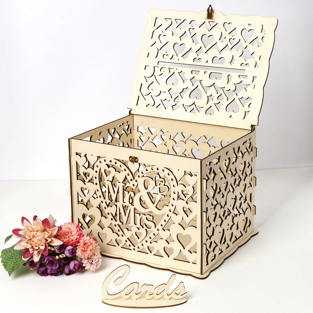 Wedding Supply.Box - Kotak kartu pernikahan kayu perlengkapan dekorasi