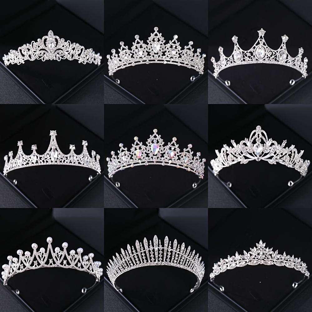 Wedding Supply Store - Mahkota dan Tiara Kristal Warna Perak