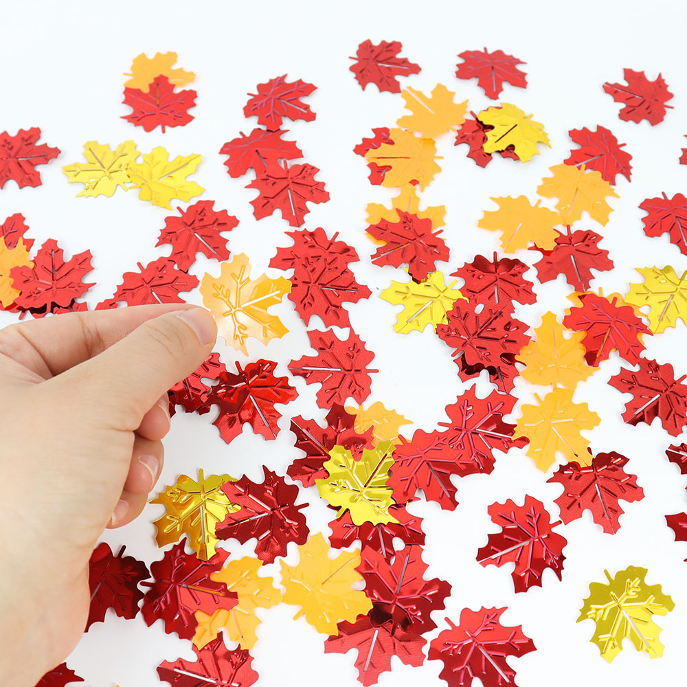 Table Runner Sequin - 15G Konfeti Daun Maple Glitter Musim
