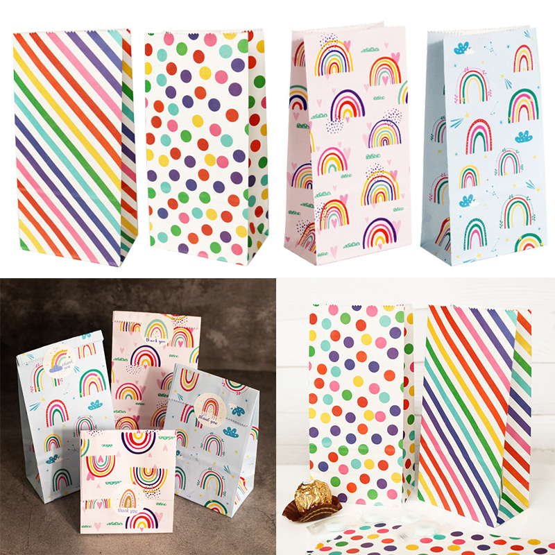 Wedding Supply.Box - Tas kertas kecil pelangi dicetak tas