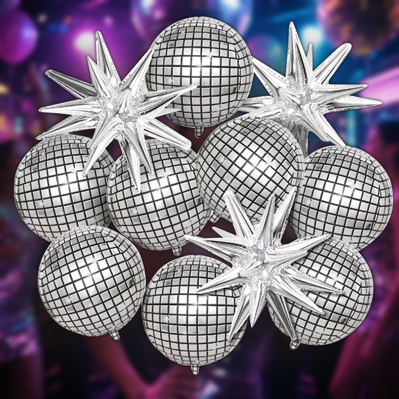 Supply Wedding Venue - 8pcs Set Balon Film Aluminium Bintang