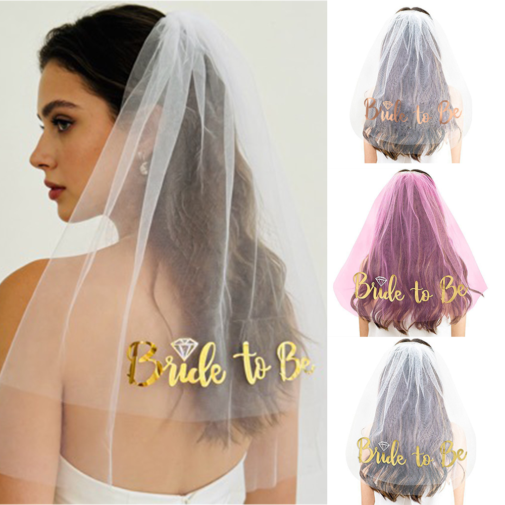 Wedding Supply Store - Kerudung Pengantin Wanita Warna Rose Gold
