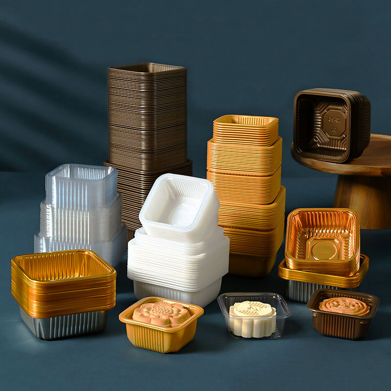 Wedding Supply.Box - 100 buah baki plastik kue bulan