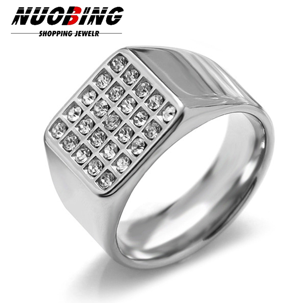 Wedding Z - Cincin Signet Zirkonia Kubik Berkilau 14mm