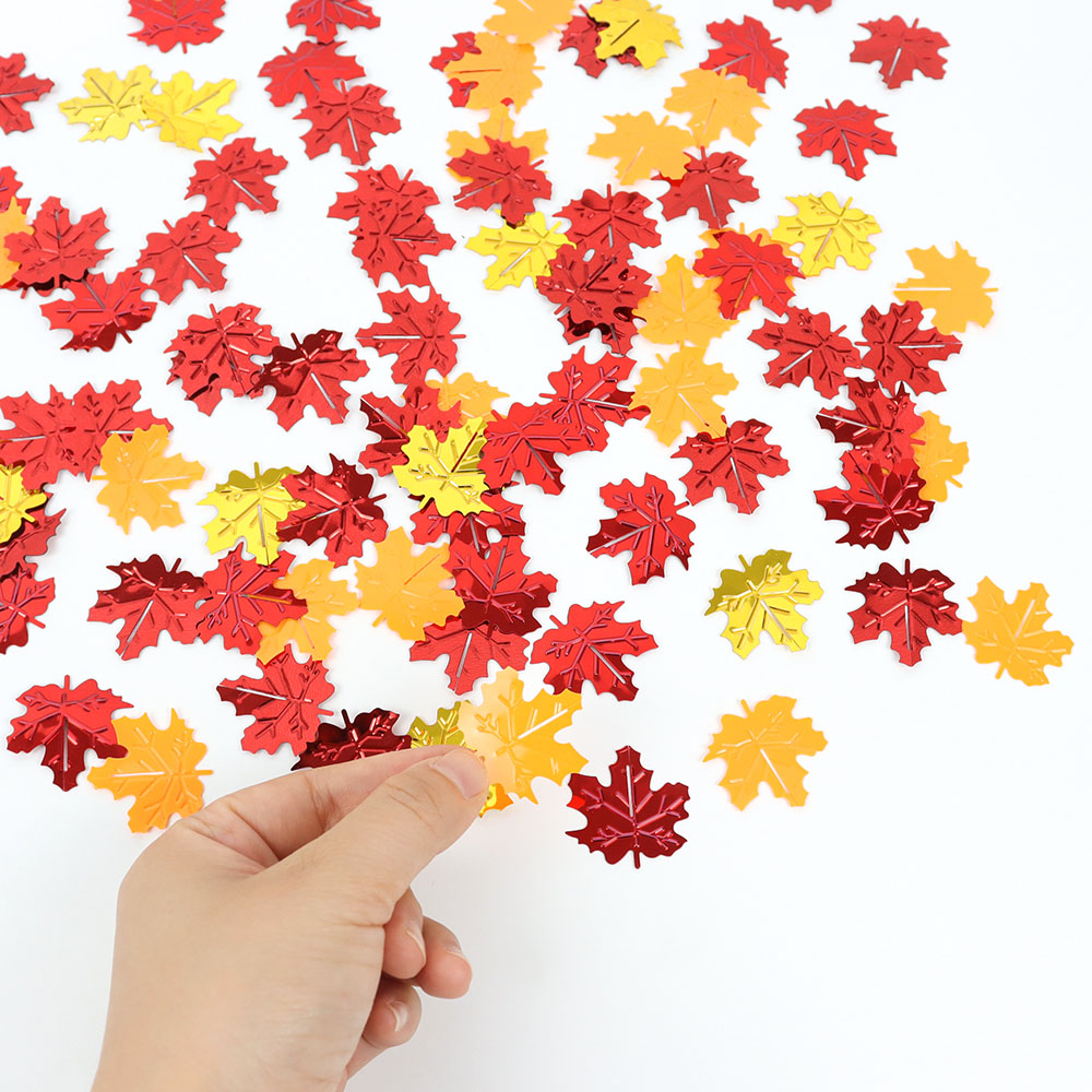 15G Konfeti Daun Maple Glitter - Table Runner Sequin ulasan dan harga