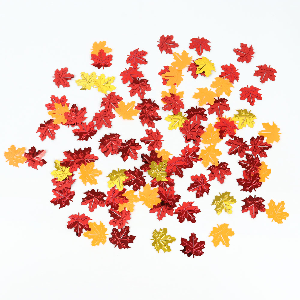15G Konfeti Daun Maple Glitter - Table Runner Sequin ulasan dan harga