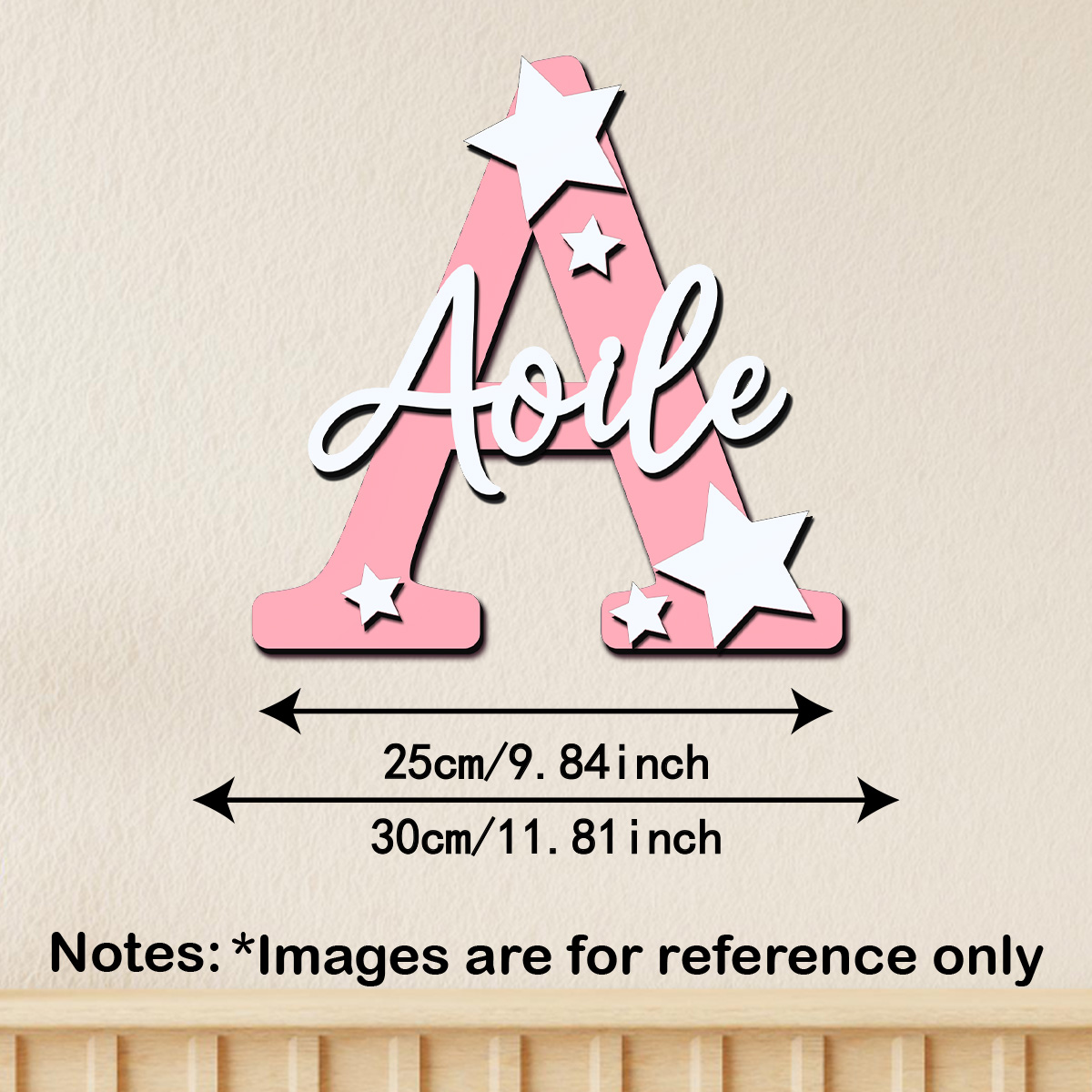 1pc Papan Nama Kayu Inisial Bi - Wedding Souvenir ulasan dan harga