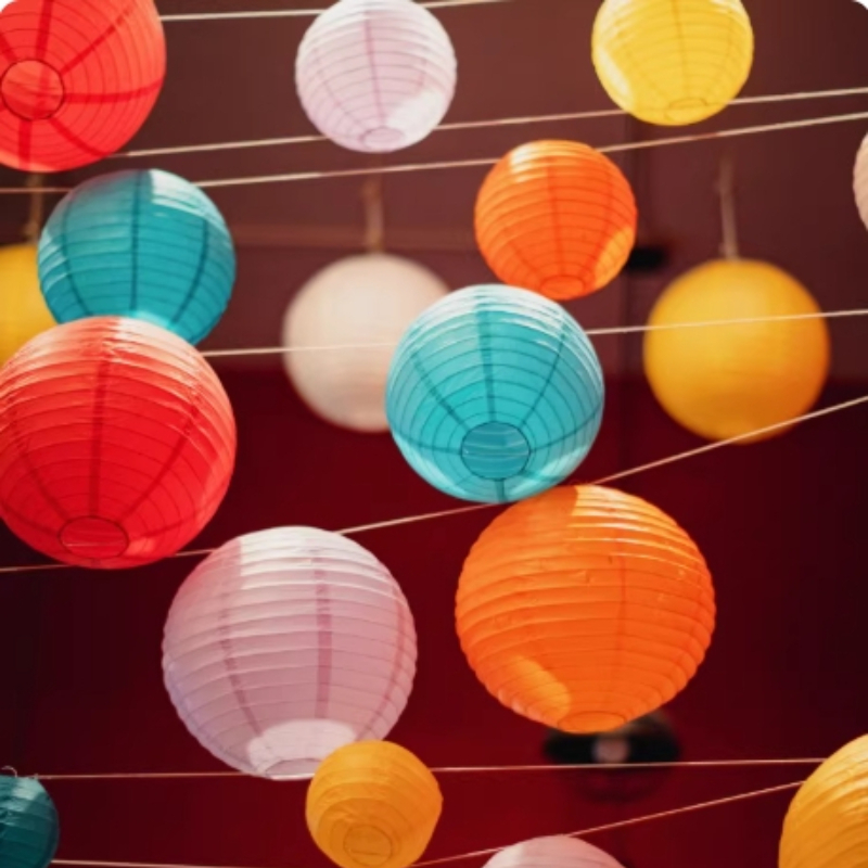 Lentera Kertas Cina Multiwarna - Supply Wedding Venue ulasan dan harga