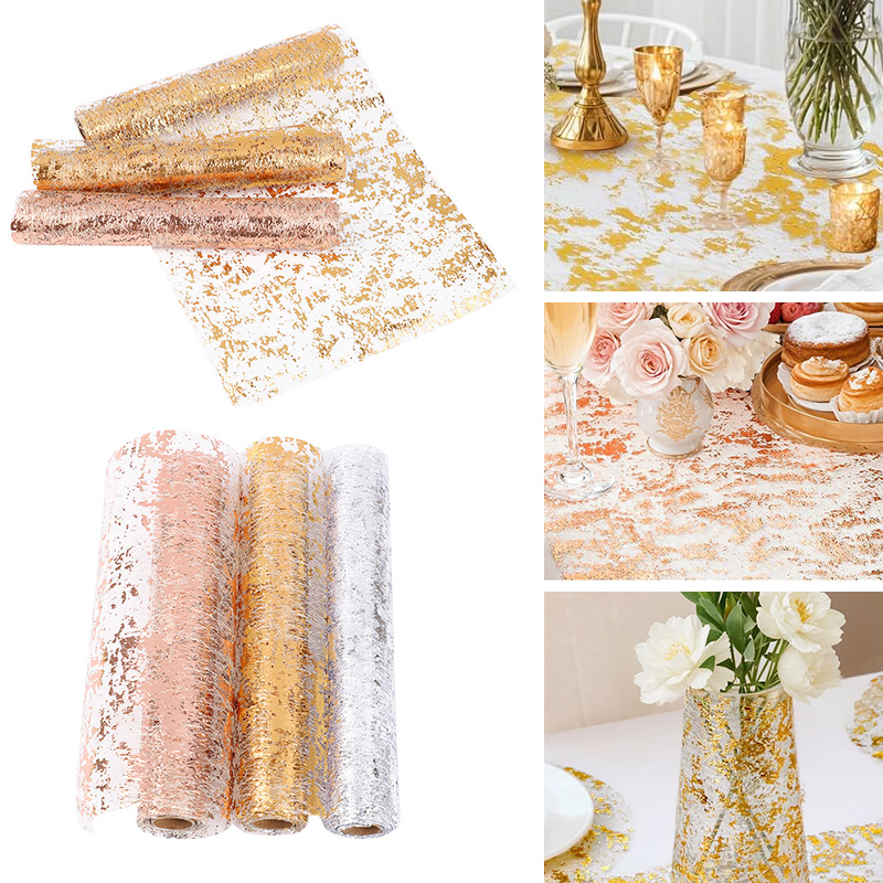Taplak Meja Emas Metalik Tapla - Table Runner Sequin ulasan dan harga