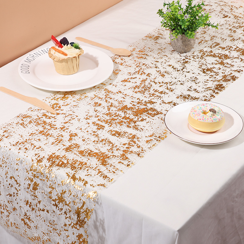 Taplak Meja Emas Metalik Tapla - Table Runner Sequin ulasan dan harga