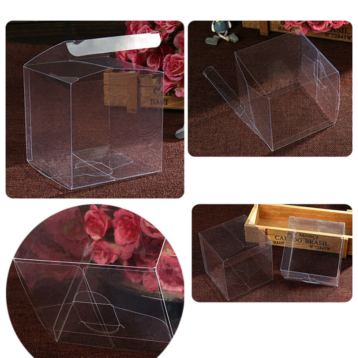 50 buah kotak plastik PVC beni - Wedding Supply.Box ulasan dan harga