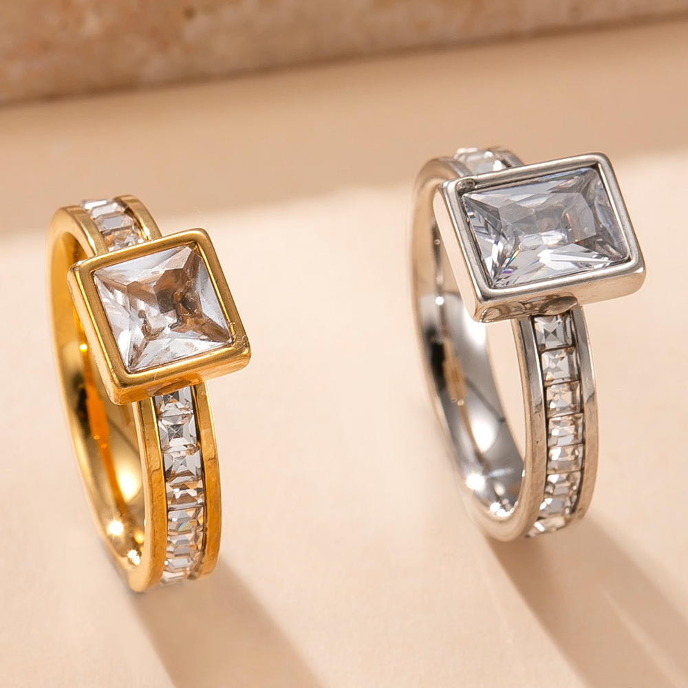 Cincin Zirkon Lapis Dua Retro  - Wedding Z ulasan dan harga