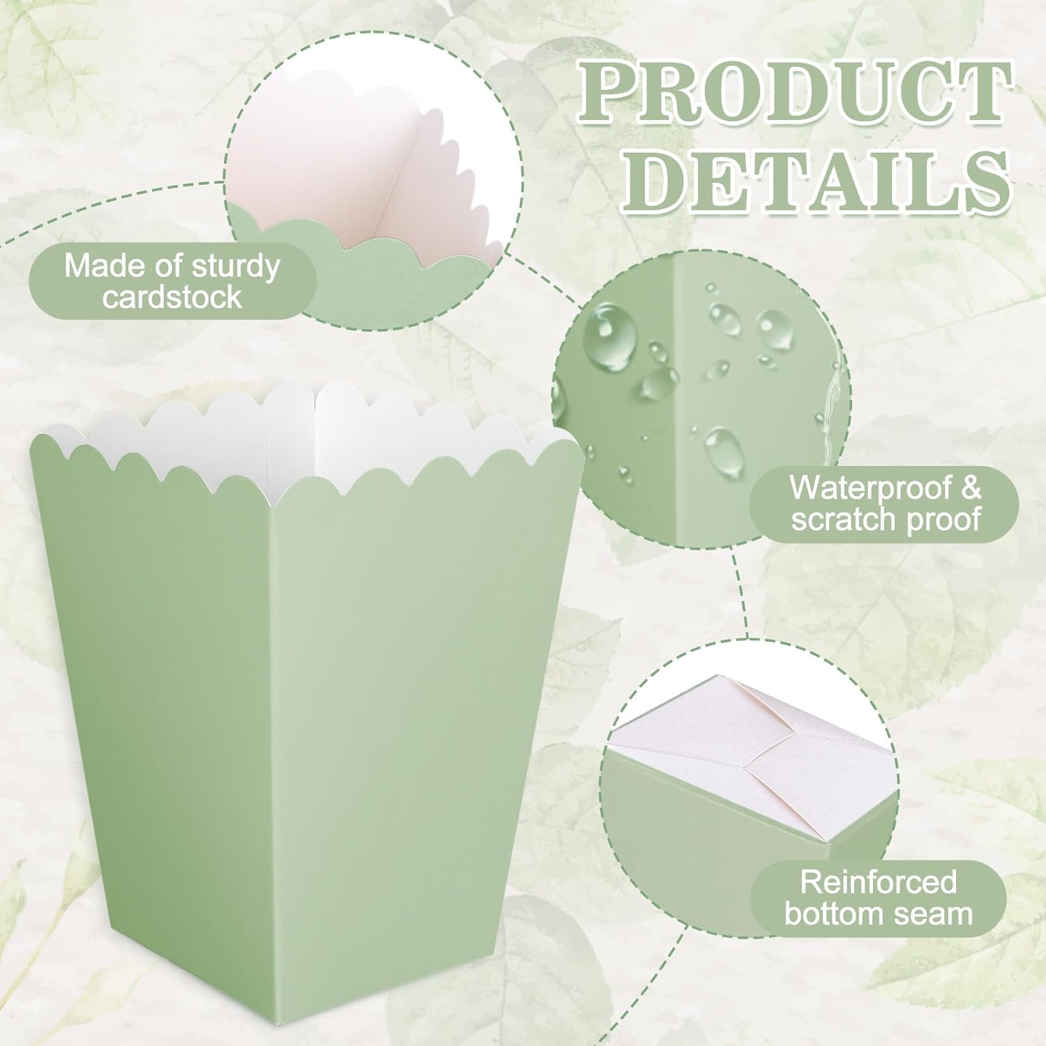12 Buah Kotak Popcorn Mini Hij - Wedding Supply.Box ulasan dan harga