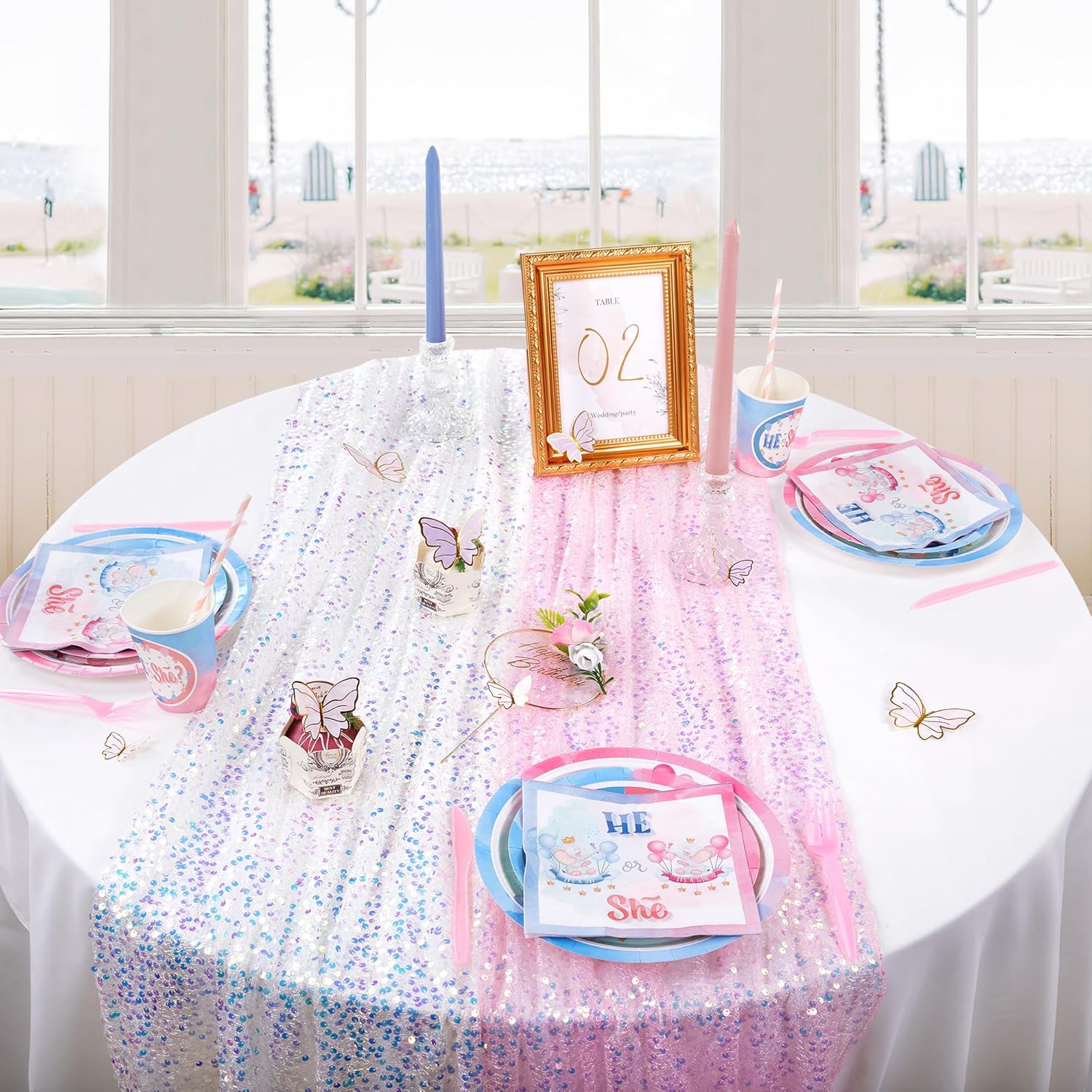 Taplak Meja Payet Warna-warni  - Table Runner Sequin ulasan dan harga