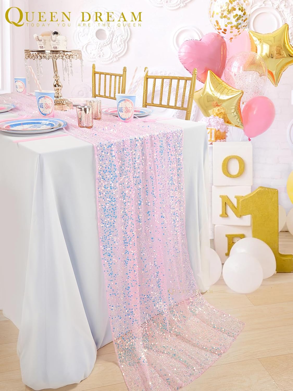 Taplak Meja Payet Warna-warni  - Table Runner Sequin ulasan dan harga