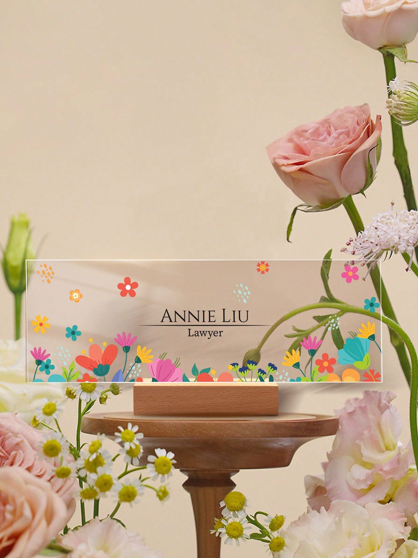 1pc Papan Nama Meja Akrilik Ku - Wedding Job ulasan dan harga